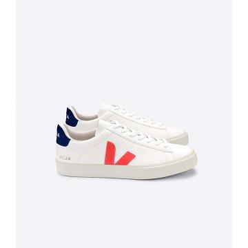 Low Tops Sneakers γυναικεια Veja CAMPO CHROMEFREE White/Orange/Blue | GR 601PJJ